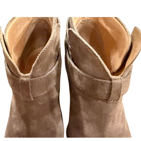 RAG & BONE Ankle Booties Women's Harrow Cap Suede Leather Taupe 38.5 US 7.5 - Picture 5 of 9